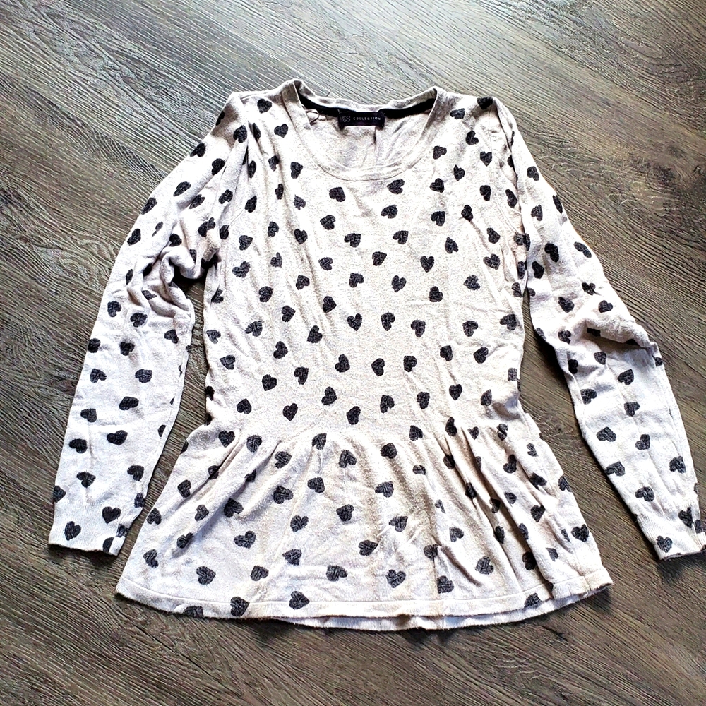Cute, black heart sweater